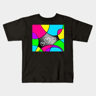 Rainbow heart pattern Kids T-Shirt